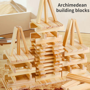Blocs <span class=keywords><strong>de</strong></span> construction Archimè<span class=keywords><strong>de</strong></span> pour enfants, 100 pièces, jouets éducatifs d'assemblage DIY pour la maternelle - Product Image 3