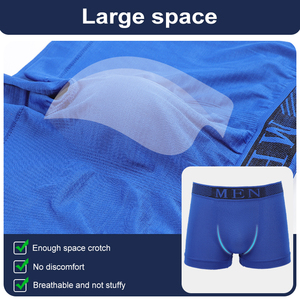 Nahtlose Einfarbige Herren-Boxershorts aus Polyester, mittelhohe Boxer <span class=keywords><strong>Briefs</strong></span>, 90% Polyamid 10% Elasthan Unterhosen für Männer - Product Image 3