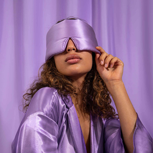 High End Silk Women Large Size Comfortable <b>Light</b> Purple <b>Sleep</b> Mask Eye Covers for Sleeping - Product Image 1