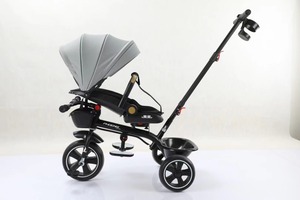 Tricycle Bébé 4-en-1 à Prix Usine avec Housse de Siège, Vélo d'Équilibre à 3 Roues pour Enfants avec Pédales et Guidon Musical - Product Image 6