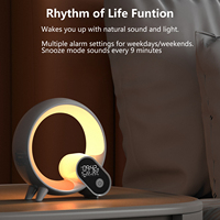 Northland Q télécommande intelligente sans fil lumière RGB table de bureau lampe d'ambiance haut-parleur de musique lever du soleil réveil LED veilleuse