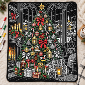 Christmas DIY Coloring Blanket Washable Reusable <b>Flannel</b> Graffiti Blanket Family Painting Blanket Custom Christmas Gift for Kids - Product Image 6