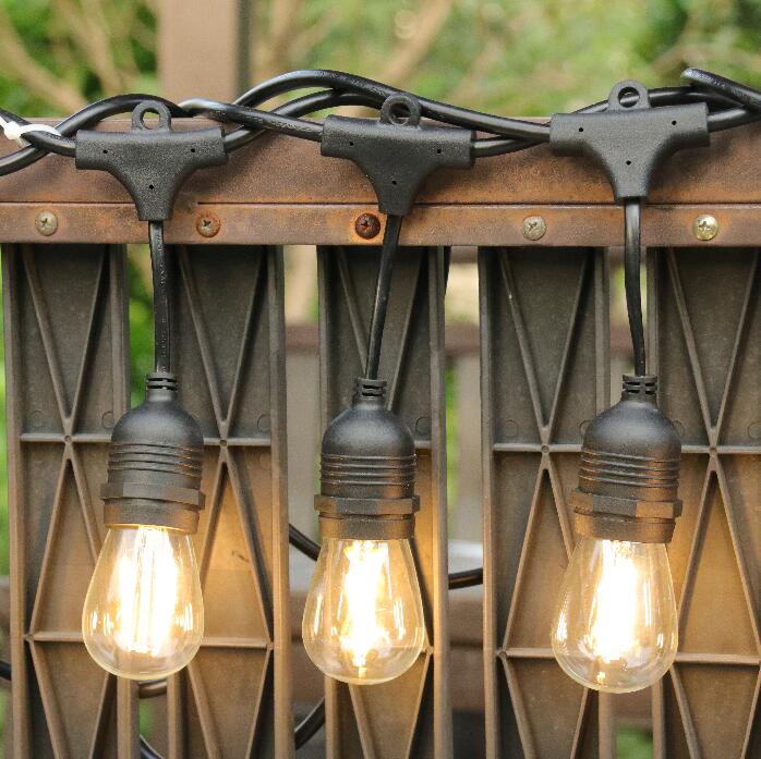 iLED Lighting 48ft IP65 Waterproof Festoon Light - Outdoor Christmas Party String Lights