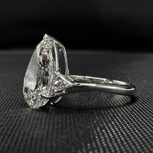 แหวนเพชรทองคำขาว 14k พรีเมียม เครื่องประดับชั้นดีเหนือกาลเวลา สำหรับงานแต่งงาน งานหมั้น งานเฉลิมฉลอง และคอลเลคชั่นแฟชั่น - Product Image 2