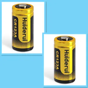 Batterie au lithium Huiderui CR123A de haute qualité 1600mah 3V pour application domestique bon marché