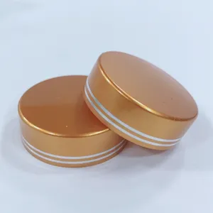 יצרנים צנצנת מתכת מכסה זכוכית קוסמטי צנצנת עם רוז זהב מכסים