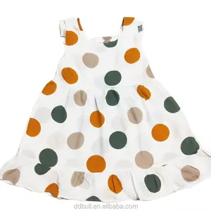 Robes d'été pour filles 100% coton, à volants, pour enfants de 3 à 5 ans, vente en gros