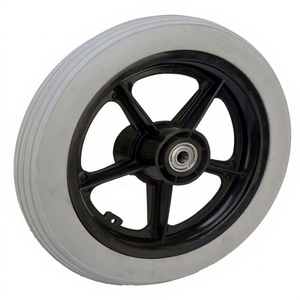 Ruedas traseras de PU de gran venta 2024 para sillas de ruedas, neumático sólido duradero con diseño de absorción de golpes para viajes suaves y silenciosos - Product Image 1