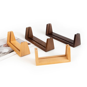 Support de cadre photo en bois en forme de U, rectangulaire, pour table, en noyer durable, orientation horizontale - Product Image 3