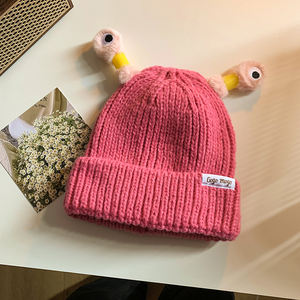 Nuevo Gorro de Invierno con Diseño de Dibujos Animados, Unisex, para Adultos, Bordado a Mano, Estilo Y2K, Gorro de Viaje, Tejido de Punto Acrílico 100% Personalizado - Product Image 4