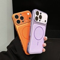 Étui magnétique pour iPhone 18 Pro Max 17 16 15 14 13 12 avec grande fenêtre de visualisation et motif litchi, protection d'objectif