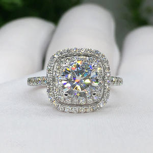 Anello di Diamanti F979 in Oro Bianco, Taglio Brillante Naturale Rotondo, Colore D, Gioiello da Donna per Fidanzamento - Product Image 6