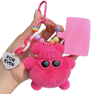 2025 oferta caliente al por mayor llaveros de felpa listos para enviar colgante de llavero de coche de <span class=keywords><strong>juguete</strong></span> de peluche de dibujos animados - Product Image 5