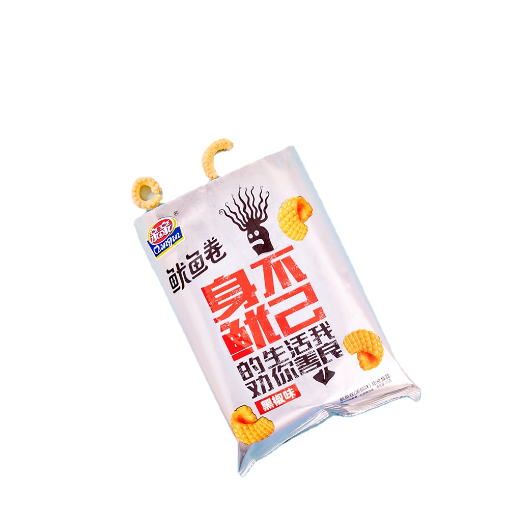 China vor verpackte Lebensmittel gebratene getrocknete Tintenfisch Meeres früchte Snack