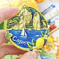 Europe, Italie, Venise, Florence, Rome, Capri, aimants de réfrigérateur en résine 3D, souvenirs touristiques, autocollants, artisanat, décoration