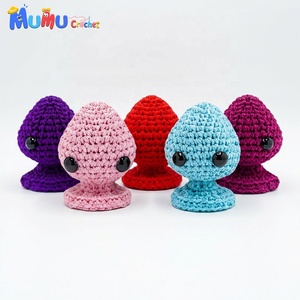 Bambola di supporto emotivo all'uncinetto fatta a mano in cotone latte, piccola serpentina lavorata a maglia, prodotto finito, regalo per il cliente - Product Image 1