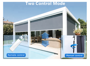 Thân thiện với môi cơ giới Bug màn hình tự động Patio màn hình con lăn bóng râm trong suốt ngoài trời rèm - Product Image 2