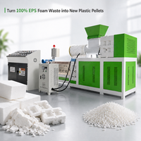 Machine de granulation de mousse EPS usagée, équipement de pelletisation à vis simple haute efficacité à vendre