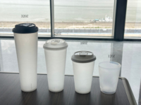Gobelets jetables personnalisés Econewleaf en PP, forme personnalisée, 16 oz, sans BPA, recyclables, durables, adaptés aux aliments, pour le camping, logo personnalisé, blanc