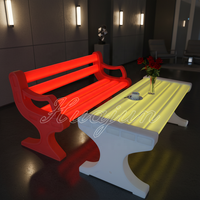 Chaise de jardin LED moderne, intelligente, RGB, imperméable, lumineuse, écologique, durable, pliable, en plastique PE pour l'extérieur, hôtel