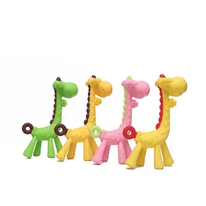 Soothing Teether Set Chew Toys Natural Freezer Safe for Babies Toddlers And Children BPA Free Giraffe Pacifier Teether