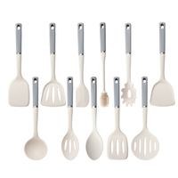 Ustensiles de cuisine haut de gamme en gros, manche en PP, outils de cuisson en silicone antiadhésifs, compatibles lave-vaisselle, durables pour la maison XN
