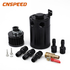 กระป๋องระบายอากาศ CNSPEED แบบ 2 รู อลูมิเนียม พร้อมตัวกรองอากาศและวาล์วระบายน้ำสำหรับการปรับแต่งเครื่องยนต์ - Product Image 1