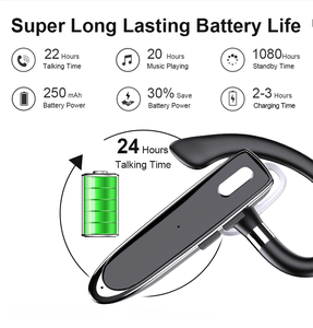 Cuffie senza fili con il microfono per telefoni cellulari a mani libere singolo orecchio con il pulsante di silenziamento per iOS Android - Product Image 2