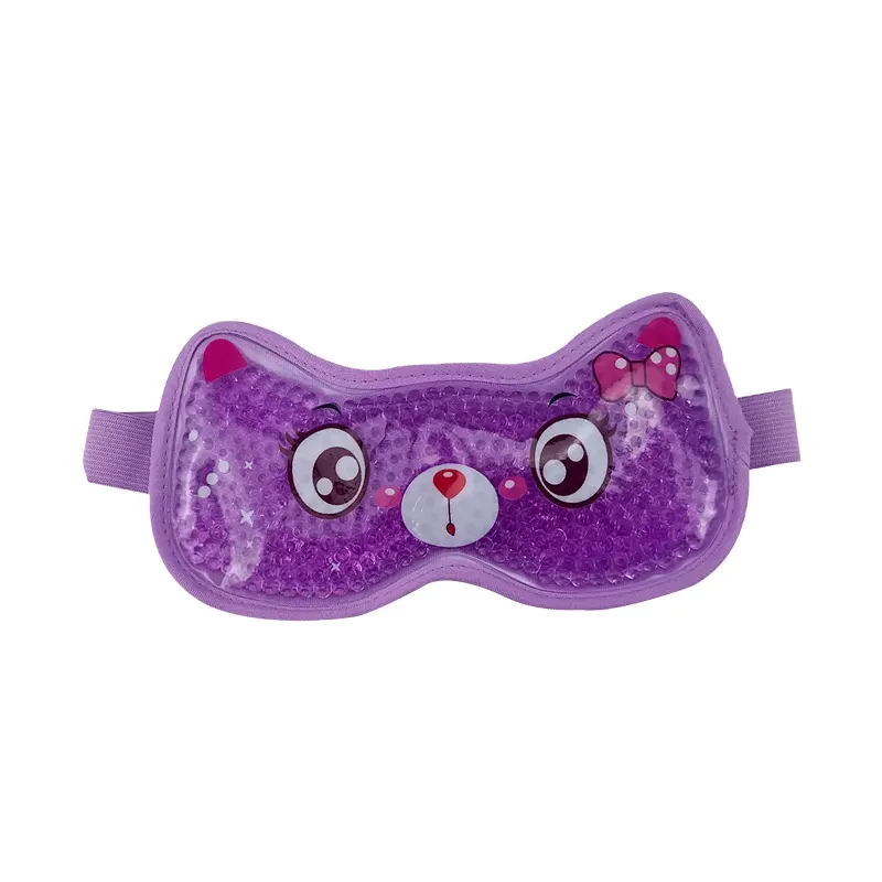MOENホットセールかわいい猫の形のアイスジェルビーズアイマスクカスタマイズ可能なアイスアイマスク再利用可能なホットコンプレッションアイマスク