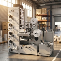 Machine d'impression flexographique automatique à grande vitesse, rouleau à rouleau, pour la production de sacs en plastique/papier et de lignes de production d'étiquettes autocollantes