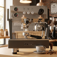 Cafetera Espresso Comercial de 5L, Acero Inoxidable, Grupo Único E1, Semiautomática, para Cafetería