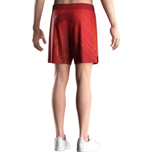 Shorts de lutte rouge et bleu pour hommes et femmes, vêtements de sport durables, confortables et flexibles - Product Image 6