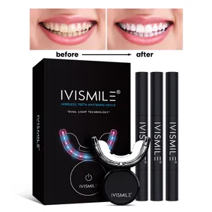 IVISMILE 2024 Rechargeable 32 Lamps Wireless Home Use Private Label Blue Light Led Teeth Whitening Kit