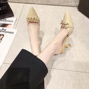 Summer Hot-Selling Thin Heels Spring Autumn Large-Size Fine Heel High-Heeled Ladies Slippers - Product Image 4