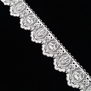 Garniture en dentelle brodée 6cm en polyester pour la couture de passementerie - Product Image 1