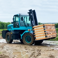 Chariots élévateurs diesel tout-terrain 4x4 de 3,5, 4, 5 et 6 tonnes, conformes CE EURO 5, fabriqués en Chine