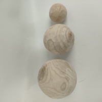 Boule en bois de 23 cm fabriquée en usine, couleur marron, pour la décoration de la maison, présentation sur table, une seule pièce, grande taille