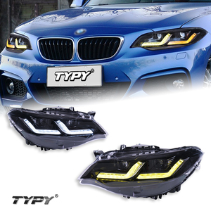 Conjuntos de faros delanteros TYPY para BMW Serie 2 2014-2019 F22 - Lente LED con luces diurnas de doble color y luces direccionales - Product Image 1