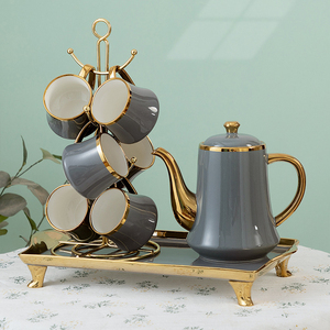 Wholesale tea <b>set</b> packages - luxurious new style, high-end ceramic water <b>cups</b>, teapots and tea <b>cups</b> <b>set</b> - Product Image 6