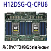 Carte mère de serveur reconditionnée H12DSG-Q-CPU6 DDR4-3200MHz avec ports USB 2.0 PCI-E 4.0 pour processeurs AMD EPYC 7003/7002 Series