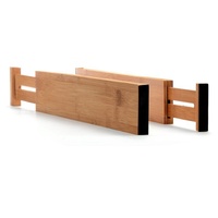 Diviseurs de tiroirs extensibles classiques en bambou, organisateur multifonctionnel, finition laquée naturelle/blanche/noire pour la cuisine