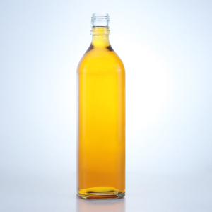 Botella de Licor Cuadrada de Vidrio Transparente de 750 ml, Botella de Whisky de Vidrio Flint con Tapa de Rosca para Brandy y <span class=keywords><strong>Vodka</strong></span> - Product Image 1