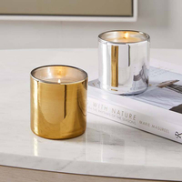 Vente en gros 6oz 8oz 10oz pot de bougie en argent doré cire de soja bougie parfumée et diffuseur de roseaux ensemble parfum Homer