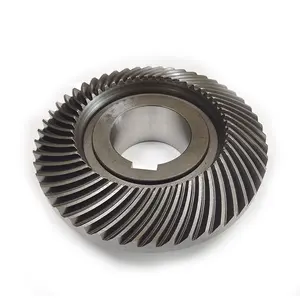 Customized Carbon Steel Forged hobbing helical spiral bevel gear/large spiral bevel gear