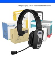 Headset nirkabel Noise cancelling dengan Mic bisu, Bluetooth On-Ear headphone untuk Truckers rumah kantor panggilan Skype