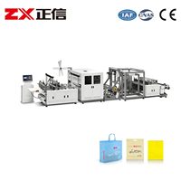 Équipement de fabrication de sacs à poignée souple non tissés multifonctionnel ZXL-D700 avec PLC et moteur 40-120 pièces/min