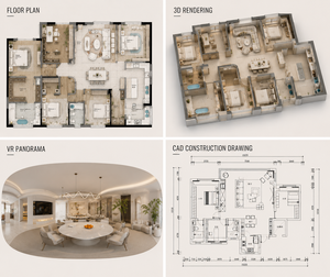 Service <span class=keywords><strong>de</strong></span> design d'intérieur tout-<span class=keywords><strong>en</strong></span>-un avec rendu <span class=keywords><strong>3D</strong></span>, plans <span class=keywords><strong>de</strong></span> construction CAO, <span class=keywords><strong>plan</strong></span> d'étage, panorame VR et liste des matériaux - Product Image 3