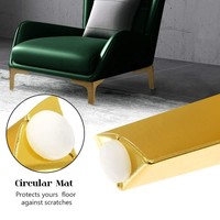 Sofa beine 6 Zoll Eisen konische Dekoration Unterstützung Hardware Gold Messing Stahl Bett möbel Füße Schrank Chrom Metall Sofa beine