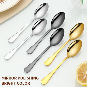 Juego de cucharas de café de lujo chapadas en oro de acero inoxidable personalizadas de fábrica, 12 Uds. - Product Image 3