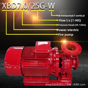 Pompe centrifuge de surpression horizontale XBD-W -L -CDL en acier inoxydable et fonte pour conduite d'hydrant d'incendie OEM - Product Image 5